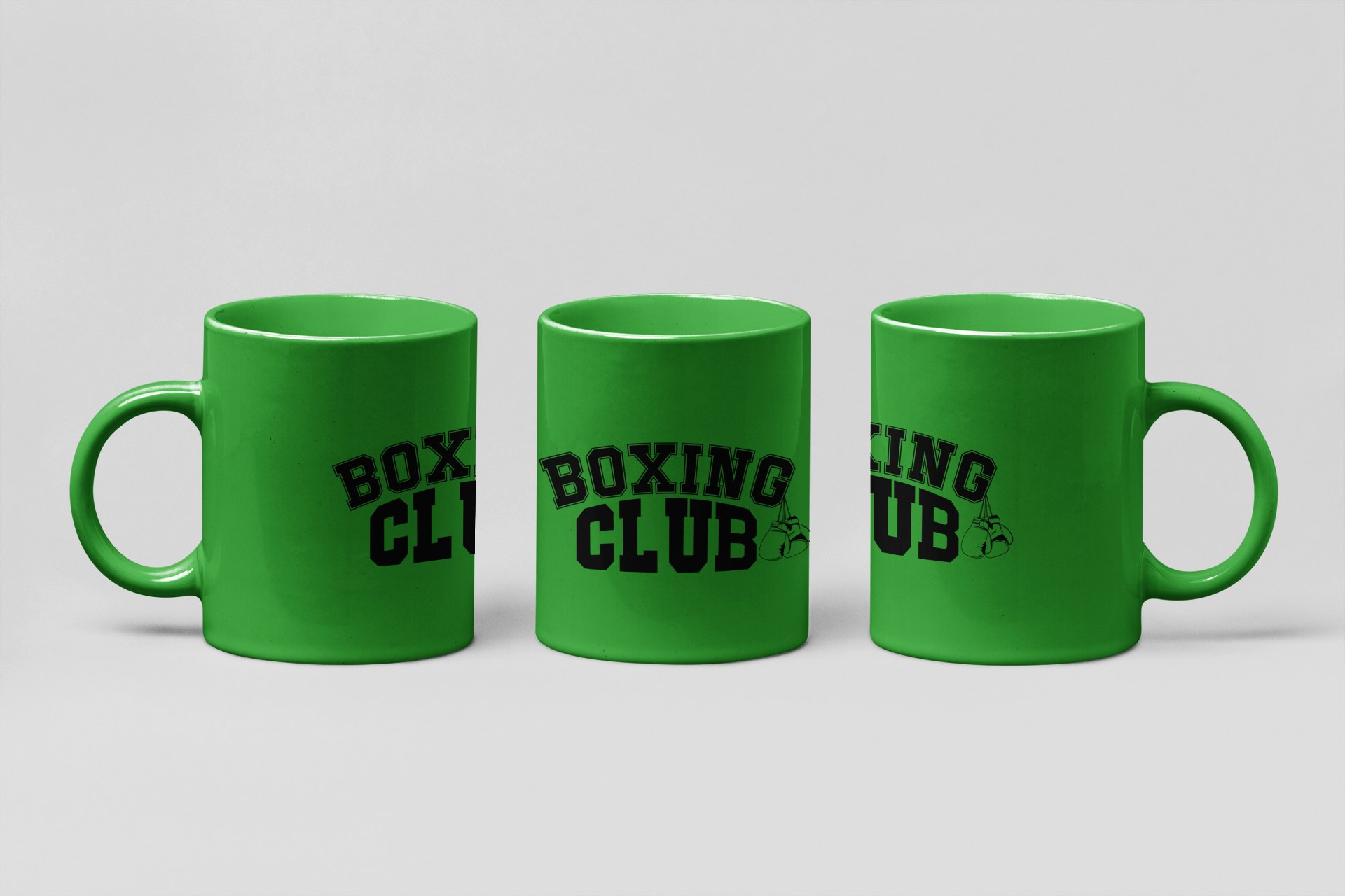 boxing club hanging boxing mug in forest green