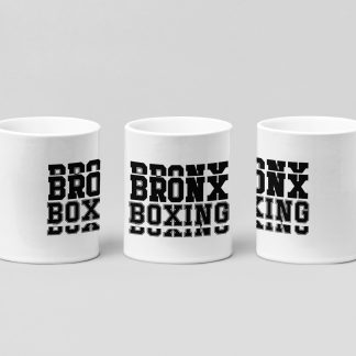 bronx boxing boxing mug in white