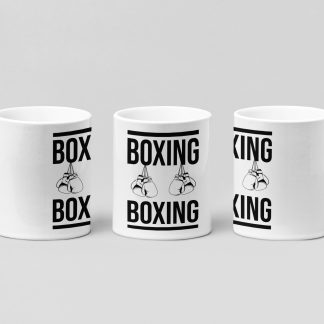 boxing rules gloves boxing mug in white