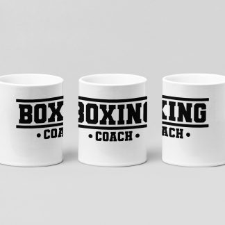 boxing coach rules boxing mug in white
