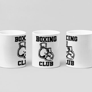 boxing club stack boxing mug in white