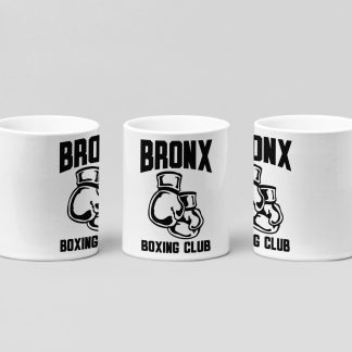 bronx boxing club boxing mug in white
