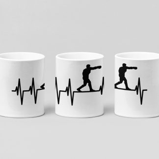 boxer pulse line boxing mug in white