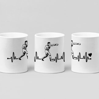 vintage boxer pulse boxing mug in white