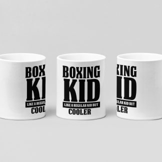 boxing kid boxing mug in white
