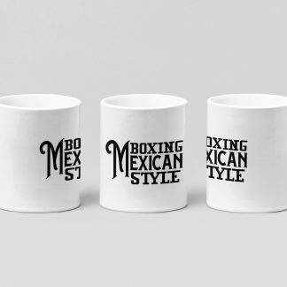 boxing mexican style boxing mug in white