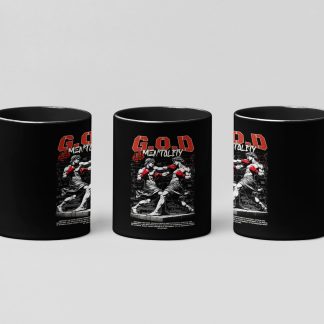 god mentality boxing mug in black