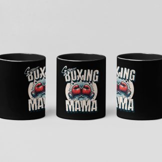 boxing mama boxing mug in black