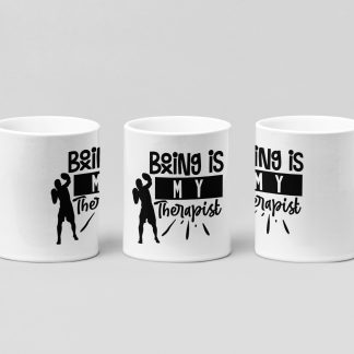 my therapist fighter boxing mug in white