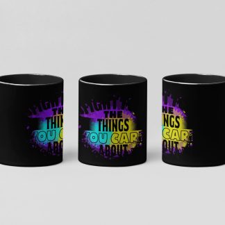 fight for what you care about boxing mug in black