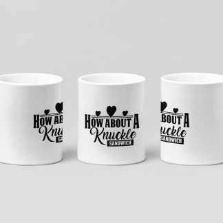 knuckle sandwich boxing mug in white