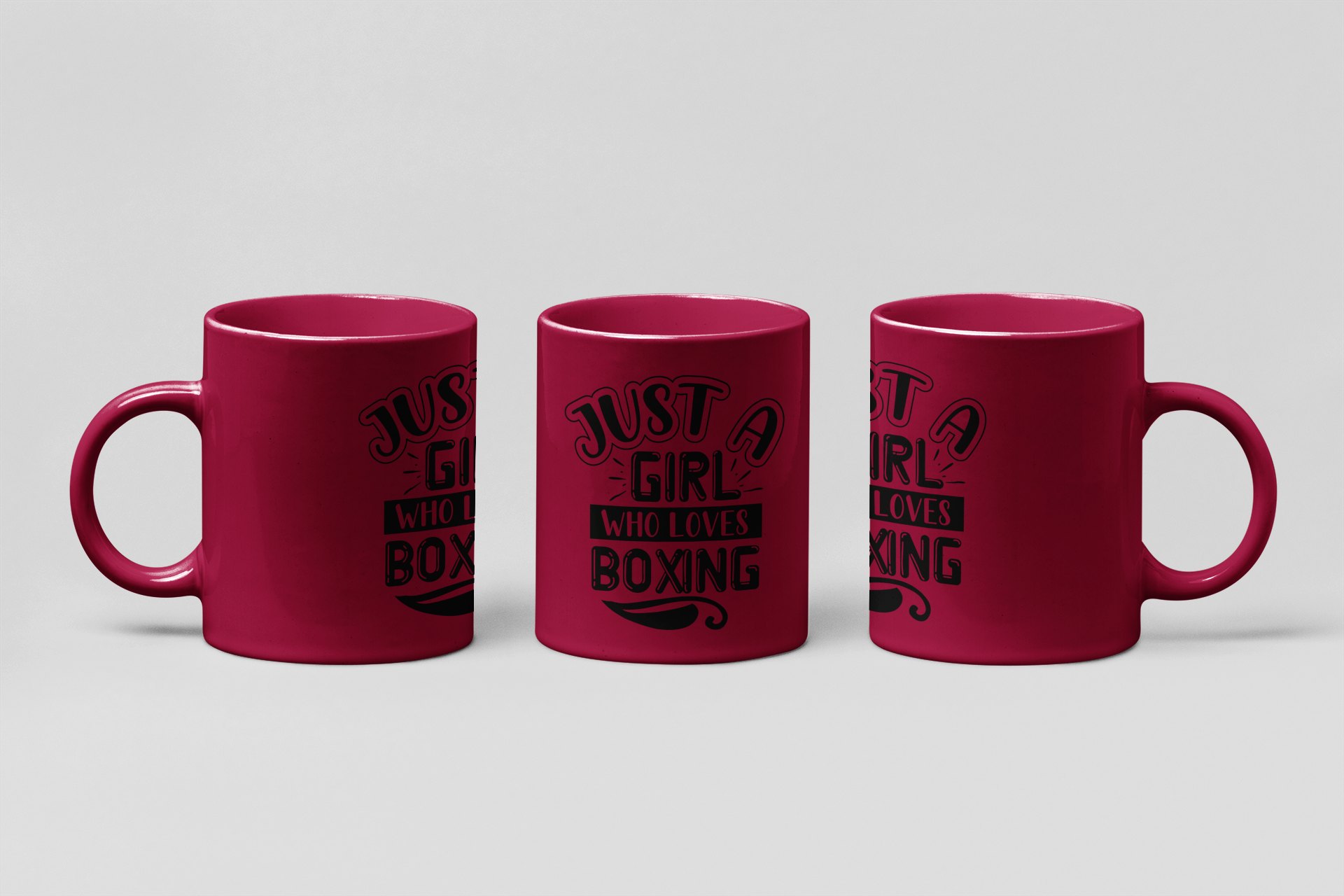 girl who loves boxing boxing mug in burgundy