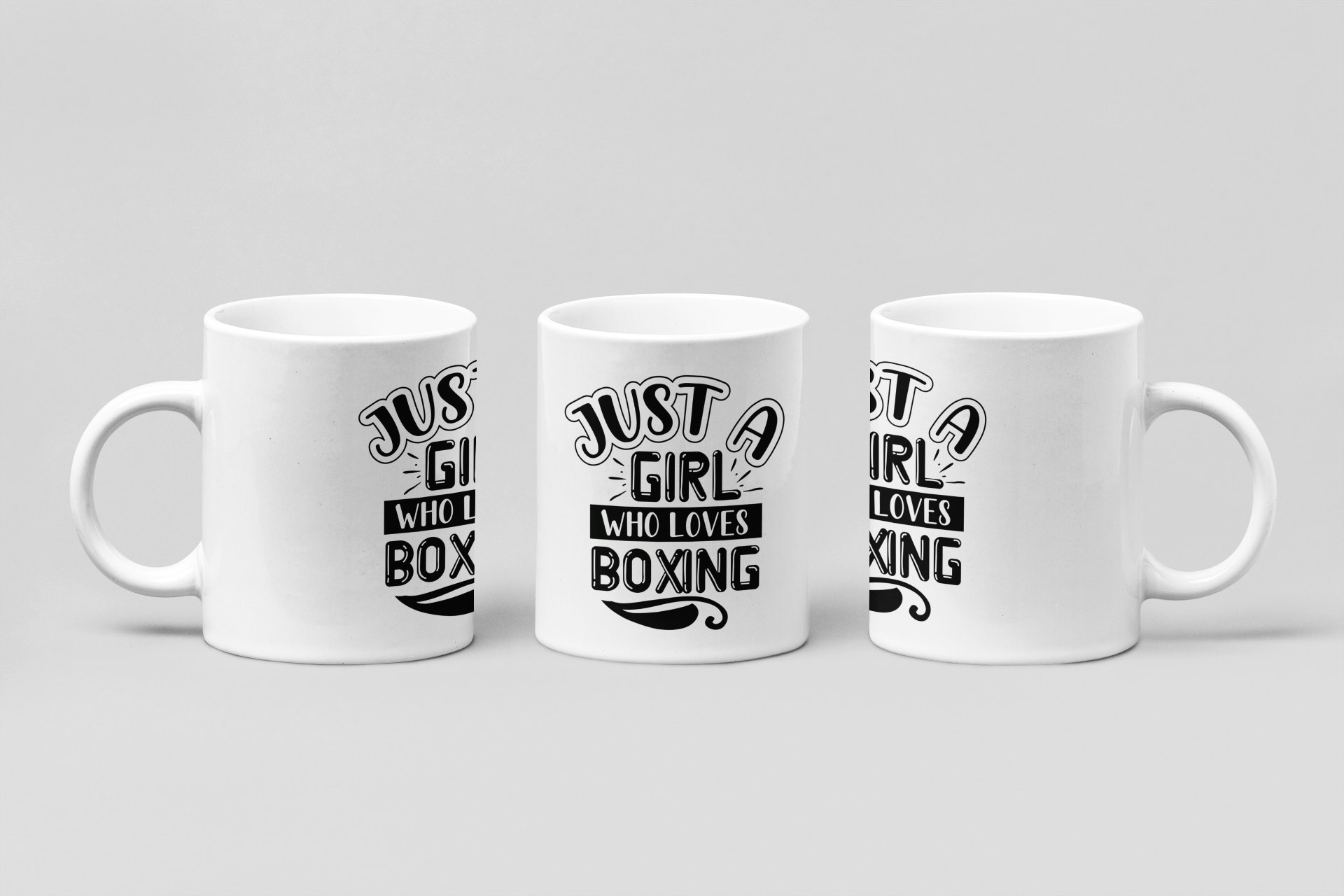 girl who loves boxing boxing mug in white