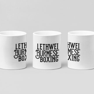 lethwei boxing script boxing mug in white