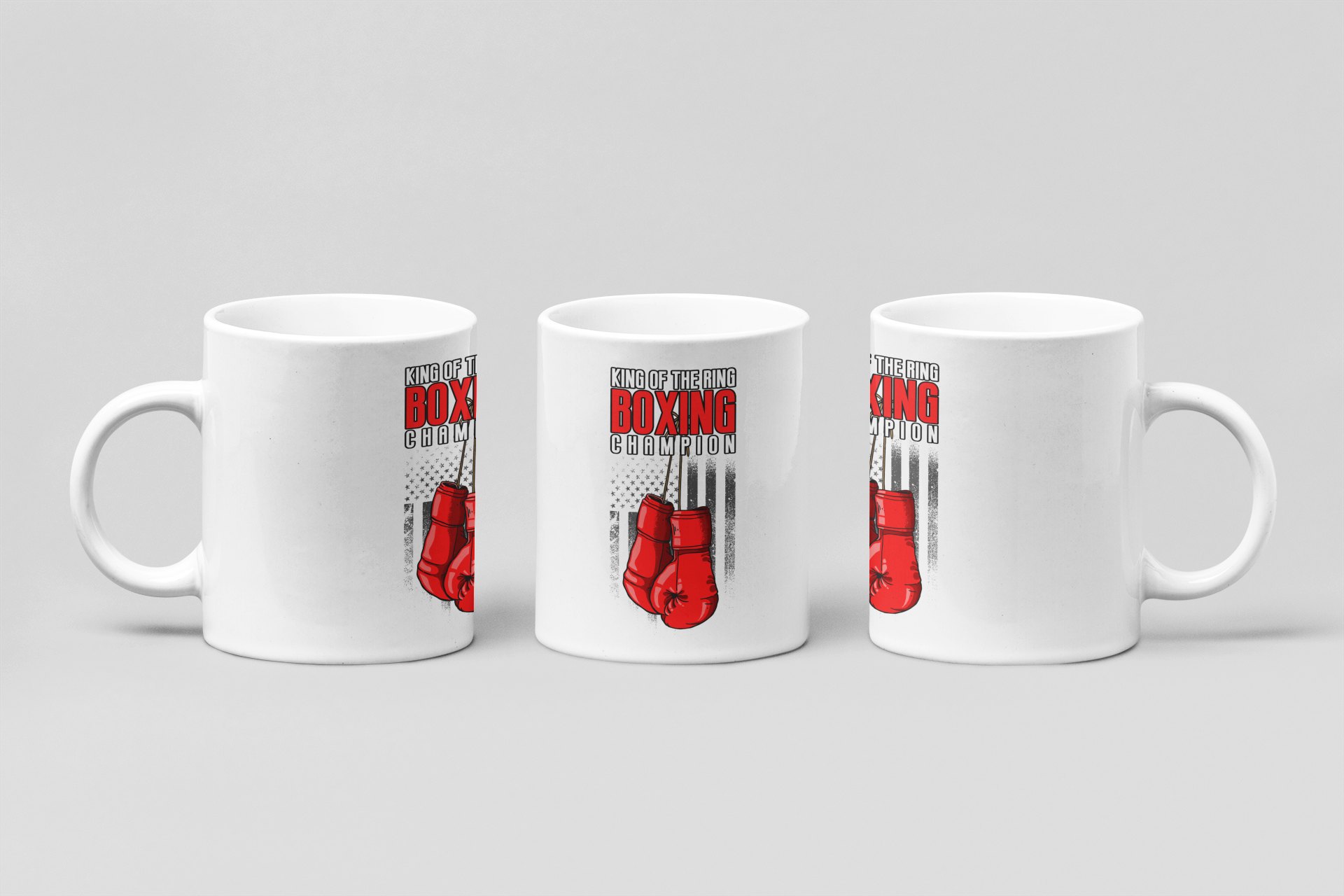 king of the ring champion boxing mug in white