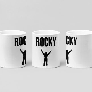 rocky victory figure boxing mug in white