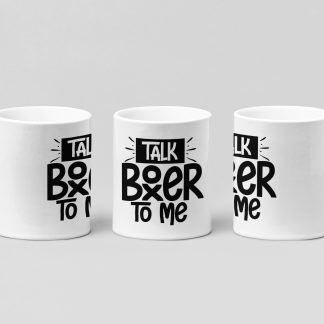 talk boxer to me bold boxing mug in white