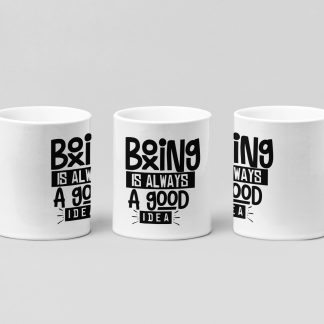 boxing is always a good idea boxing mug in white