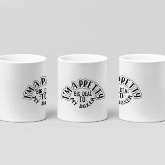 big deal to my boxer boxing mug in white