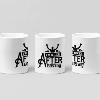 nicer after boxing boxing mug in white