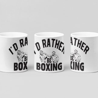 rather be boxing sparring boxing mug in white