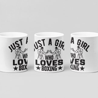 girl who loves boxing sparring boxing mug in white