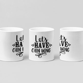 lets have chin wing boxing mug in white