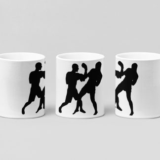 kickboxing duo boxing mug in white