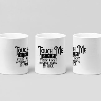 touch me lesson script boxing mug in white