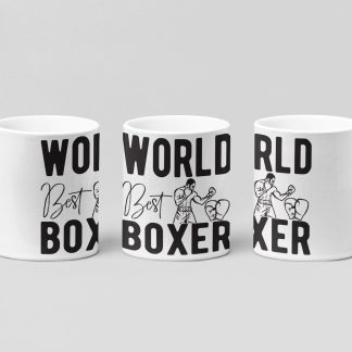 world best boxer boxing mug in white