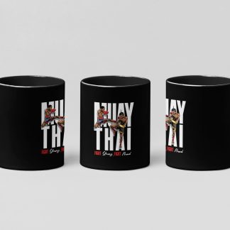 Muay Thai Fighters boxing mug in black