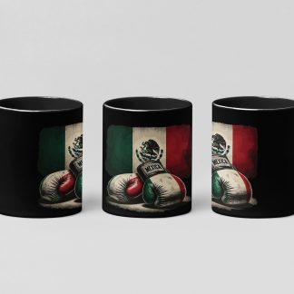 Mexico Flag Boxing boxing mug in black