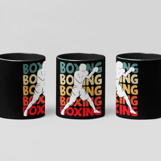 Boxing Retro Triple boxing mug in black