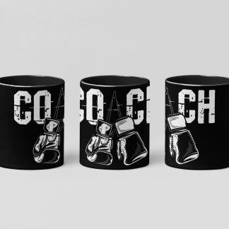 Coach boxing mug in black