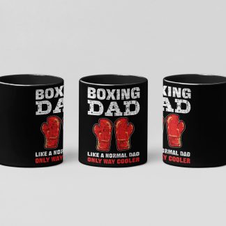 Boxing Dad boxing mug in black