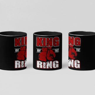 King Of The Ring boxing mug in black