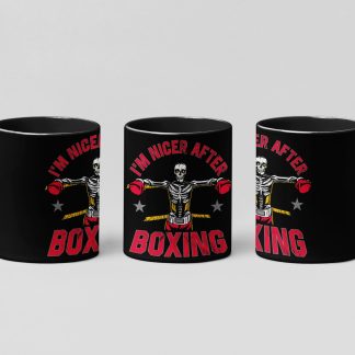 Im Nicer After Boxing boxing mug in black