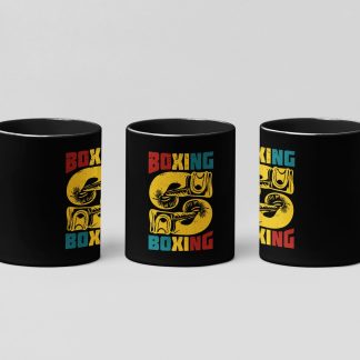 Boxing Gradient Gloves boxing mug in black