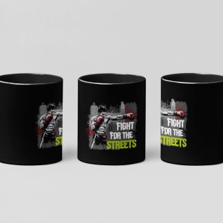 Fight For It Skyline boxing mug in black
