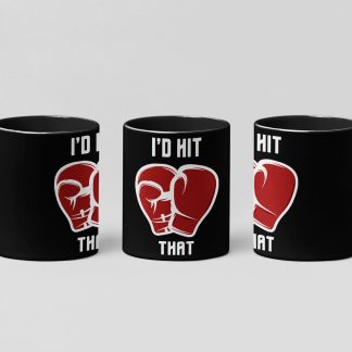 Id Hit Heart Gloves boxing mug in black