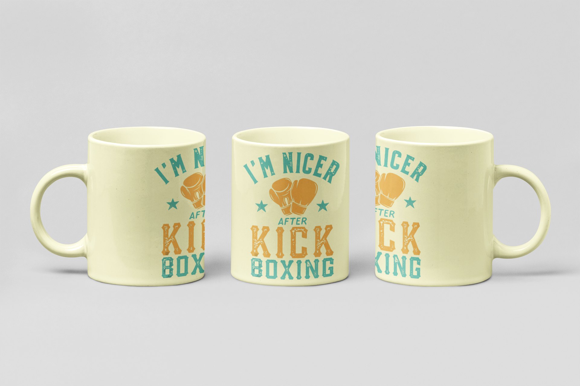 Nicer After Boxing boxing mug in cream