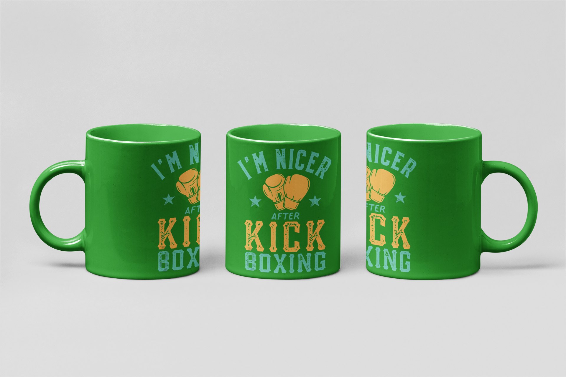 Nicer After Boxing boxing mug in forest green