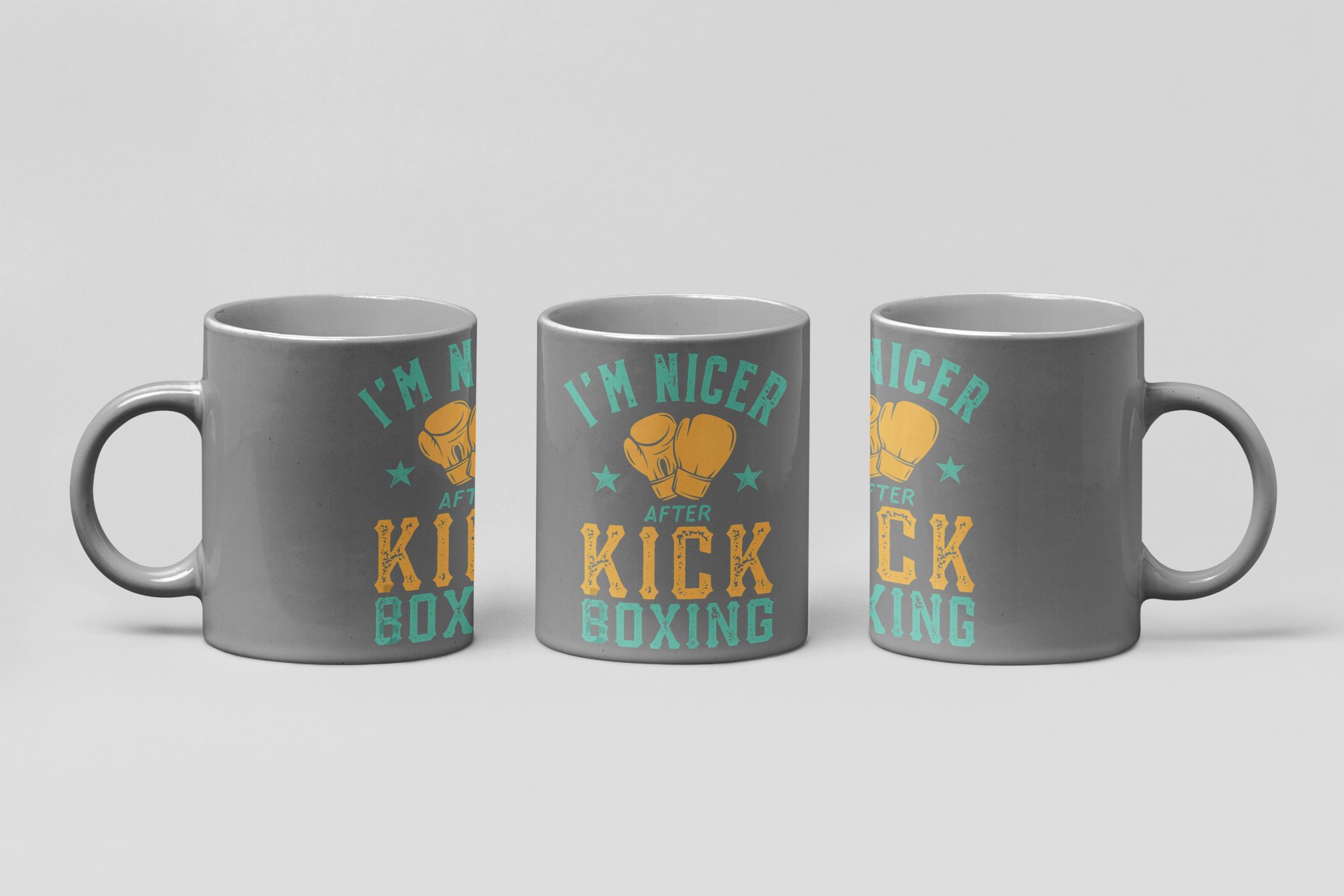 Nicer After Boxing boxing mug in grey
