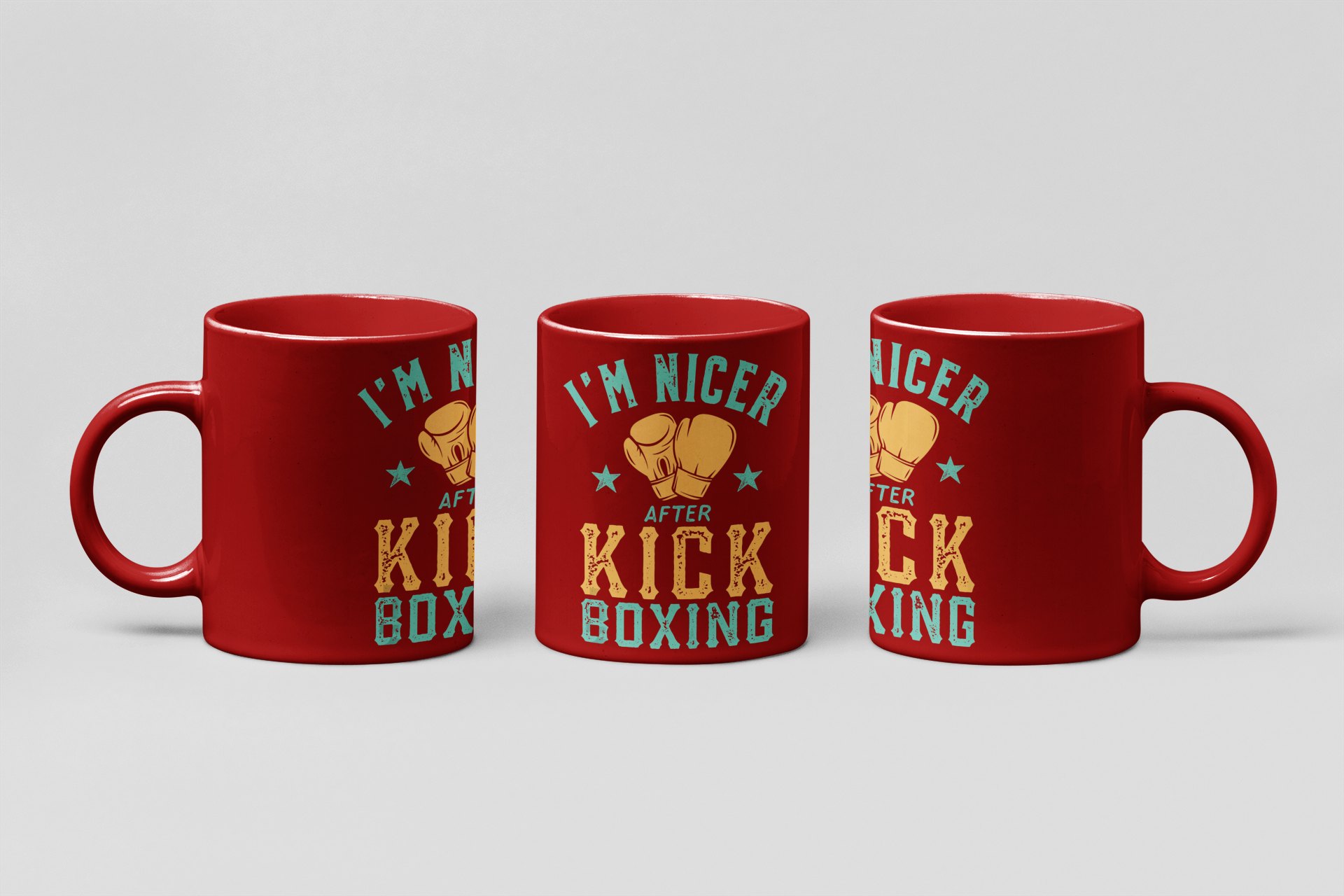 Nicer After Boxing boxing mug in red