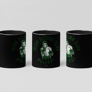Irish Boxing Club boxing mug in black