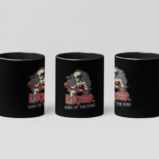 Vintage Gorilla Boxer boxing mug in black
