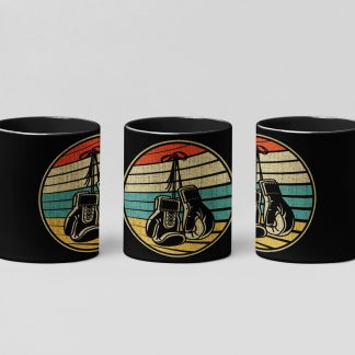 Vintage Punching Bag boxing mug in black