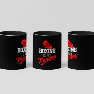 Boxing Is My Passion boxing mug in black