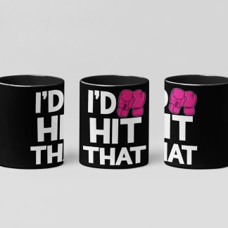 Id Hit It Magenta boxing mug in black