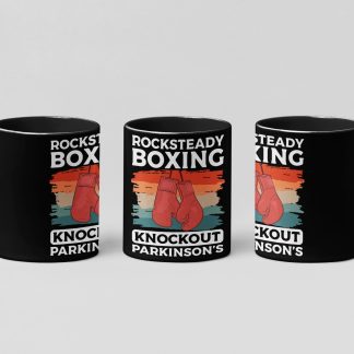 Rocksteady Boxing Sunset boxing mug in black